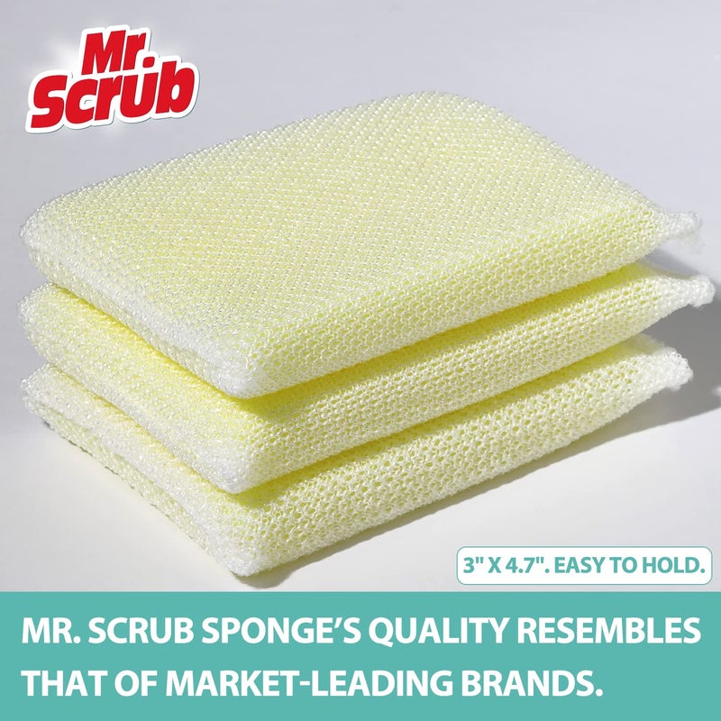 MR. SCRUB 24 Pads All-Purpose Sponges Kitchen, Non Scratch Dish Sponge for Washing Dishes Cleaning Kitchen, Premium Kitchen Scrub Sponge and Scrubbers Cleaning Pads, Ideal for Kitchen, Bathroom, Mr. Scrub - Image 2